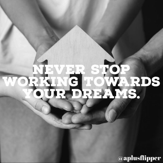 AplusFlipper's tweet image. Always stay focused on your goals and keep grinding until you achieve them. Success in real estate 🏡 requires dedication and persistence, so never give up on your dreams 💭 and keep hustling until you close that deal. 🤝 #AplusFlipper #realestate #education #business