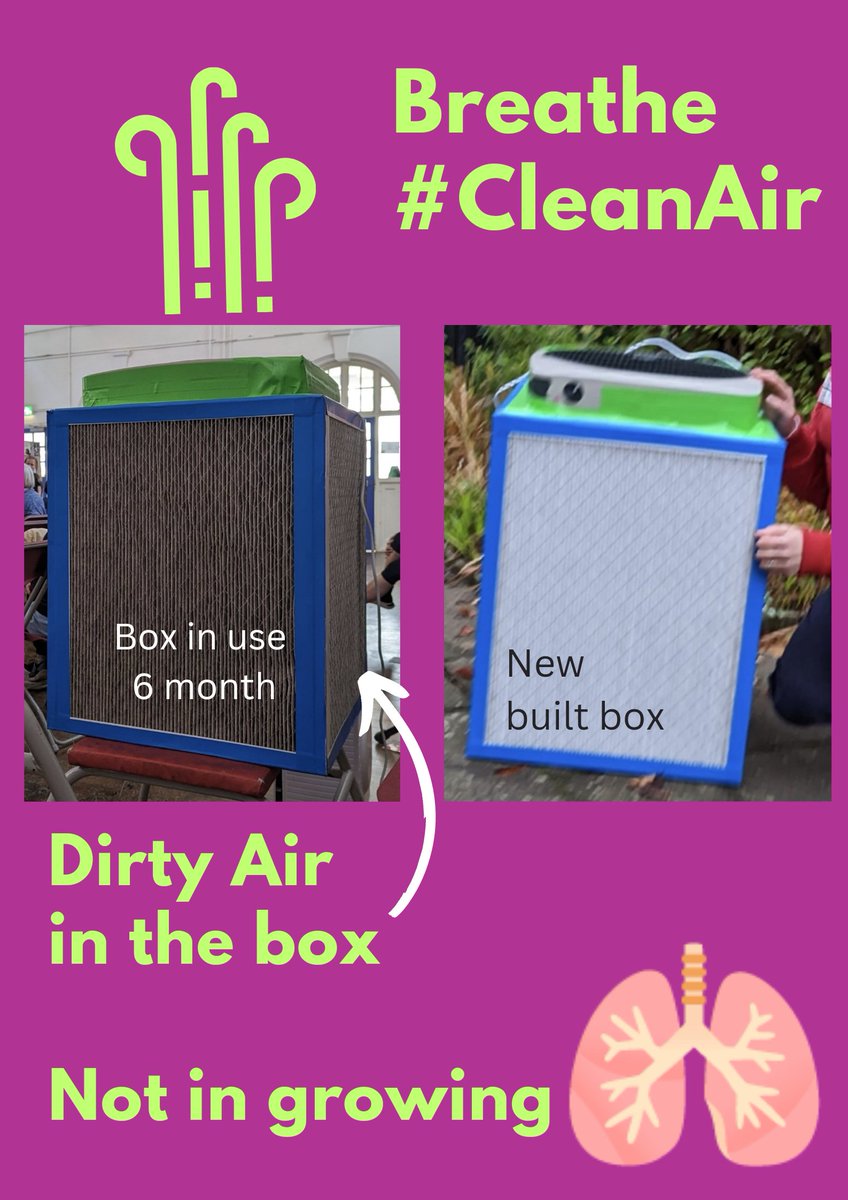 CleanAirClassrm's tweet photo. Every Child Deserves
A
#CleanAirClassroom
Put the Dirty Air in the Box
Not in
Young peoples
Or
Older people's
LUNGS
Take #PracticalAction
Build a UK DIY #AirFilterUnit
#CRBox https://t.co/SbXiL0nzSA