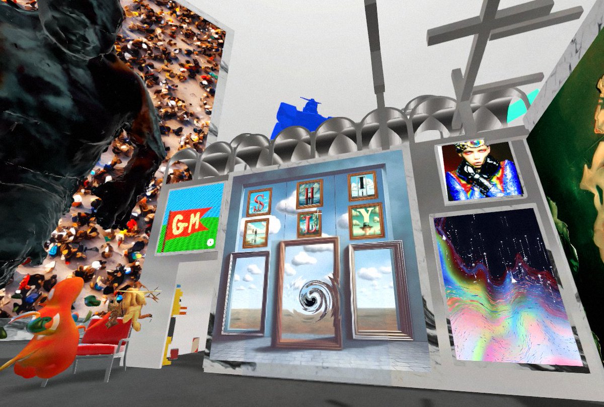 <a href="/Protoworld_io/">Pɾσƚσɯσɾʅԃ ✲✧ Open Metaverse🪐</a> L'BANK GALLERY
🌷Updated locations!
+2 exhibitions today!

artists → left BG @blankspazer  GM <a href="/ArmaniusArt/">Armanius.eth/tez</a>  portals: <a href="/shillypreston/">ShillyPreston.tez de la créme 💙💛 🍉</a> ×@tezosart411 and abstract <a href="/olgafedorova112/">ＯF🙉</a> /and my objects on le left side 

⁅protoworld.io/lbank.tez⟧
via <a href="/Protoworld_io/">Pɾσƚσɯσɾʅԃ ✲✧ Open Metaverse🪐</a> and  <a href="/objktcom/">objkt</a>