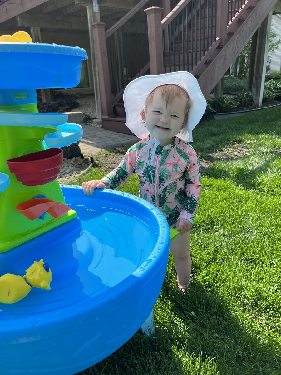 The squinty eyes came from me, the love of the outdoors though is 100% dad.