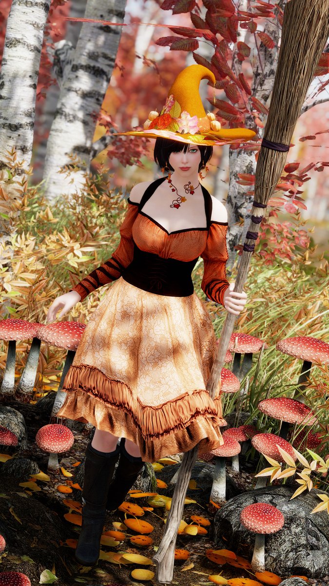 [Witchy] Autumnal Witch Hats🍄
#SkyrimSE