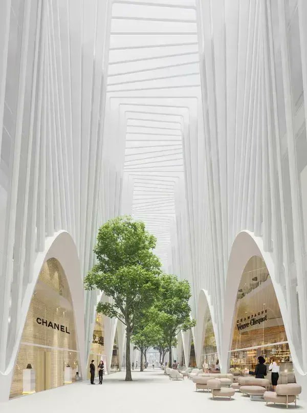 TheB1M's tweet image. This new boulevard in Düsseldorf is intended to resemble a light-filled canyon. Designed by @S_Calatrava and due to complete in 2028, Calatrava Boulevard will feature a 41-metre tall roof in the architects&apos; signature style - bit.ly/3CbbbP7 #architecture #cities