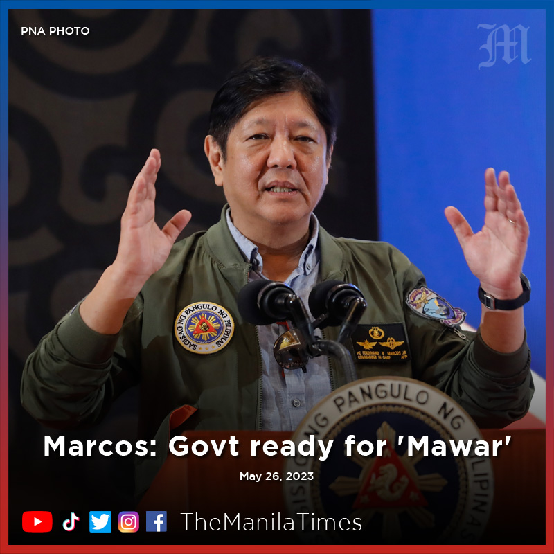 TheManilaTimes's tweet photo. PRESIDENT Ferdinand Marcos Jr. on Thursday assured the public that government is ready for the expected onslaught of Super Typhoon "Mawar" (international name).

READ HERE: https://t.co/HZdHiBEPyF https://t.co/cYkt1F0rlj