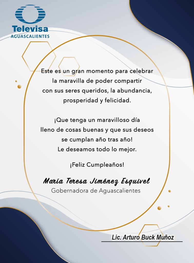 Este es un gran momento para celebrar la maravilla de poder compartir con sus seres queridos, la abundancia, prosperidad y felicidad.

¡Que sus deseos se cumplan año tras año!

¡Feliz cumpleaños  <a href="/TereJimenezE/">Tere Jiménez</a>!