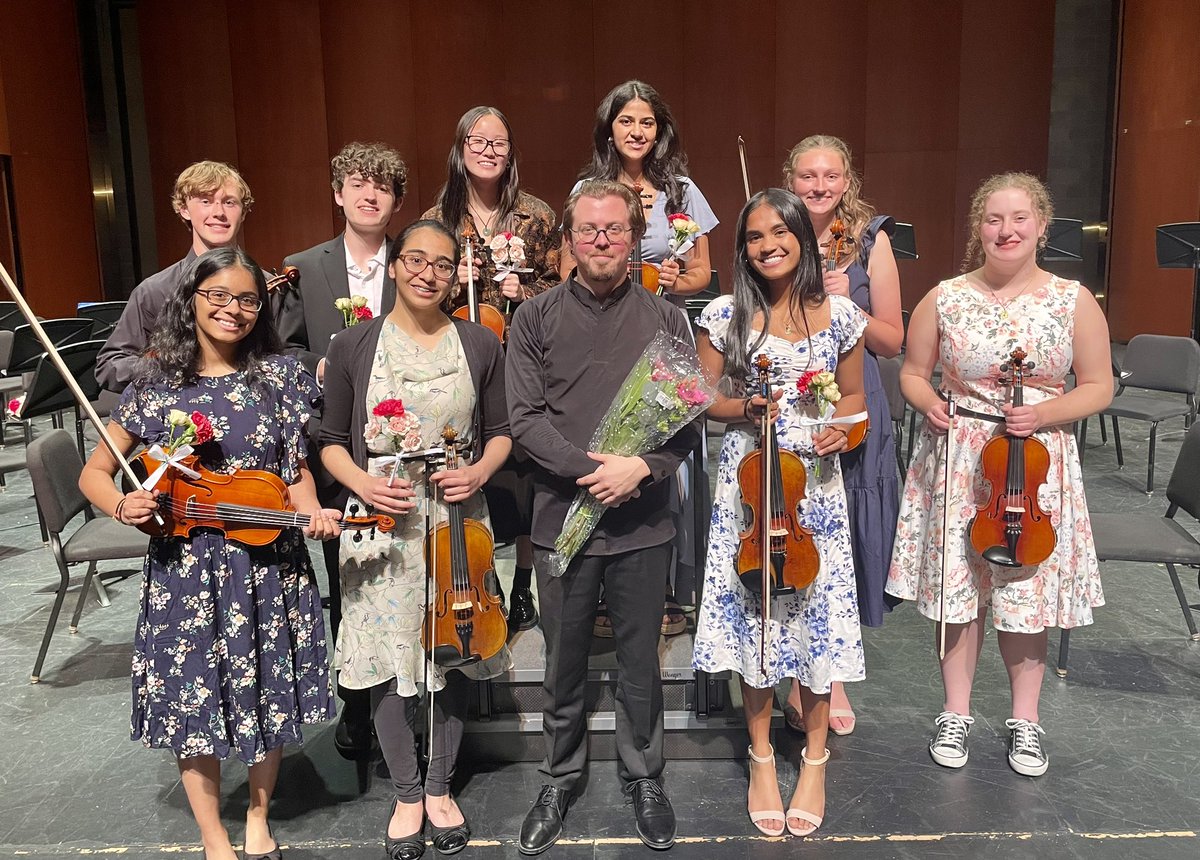 BC Class of 2023 Orchestra members and Mr. Fitz. 🎻🎶