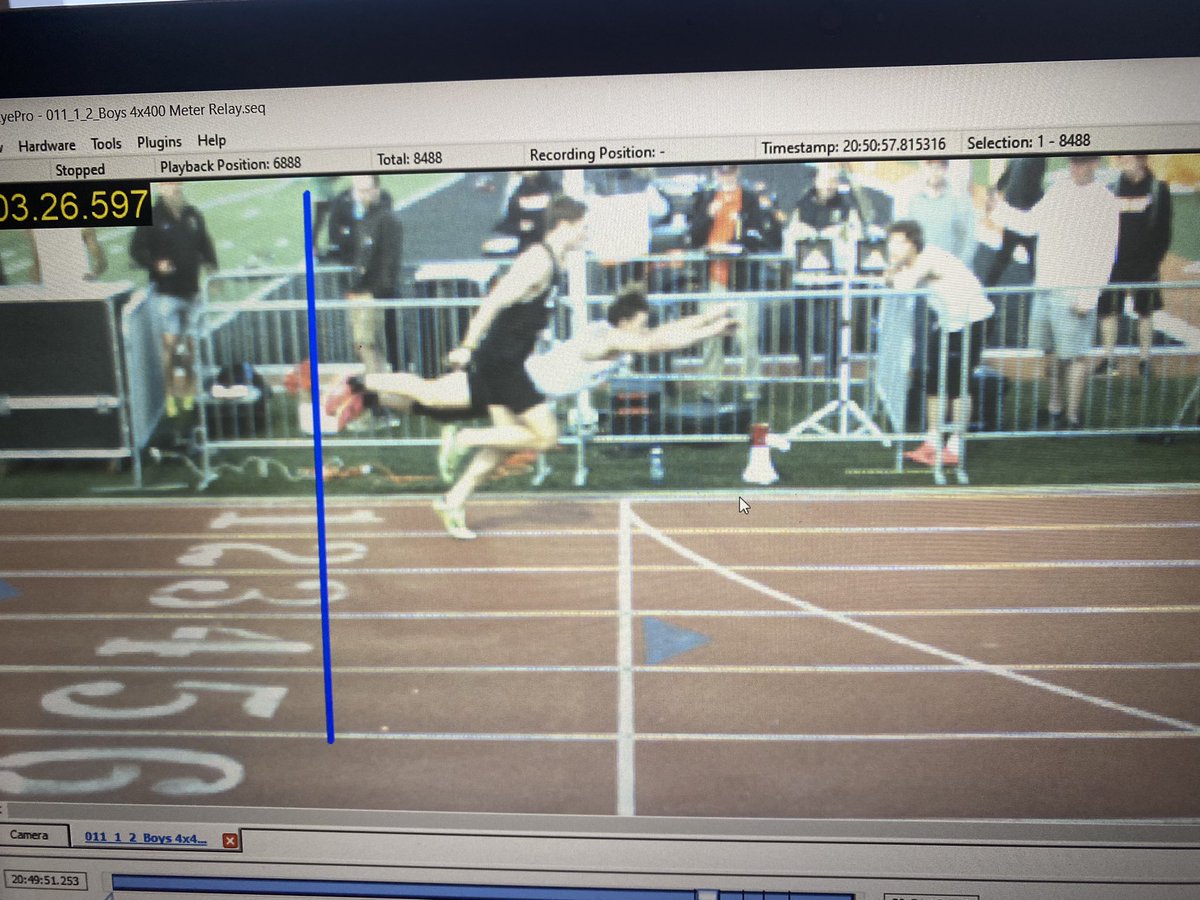 Congratulations to Juan Ross, Dae Sean Emerson, Armen Koltookian, and Darian Decker - State qualifiers in 4x400 relay in an absolutely unbelievable finish.