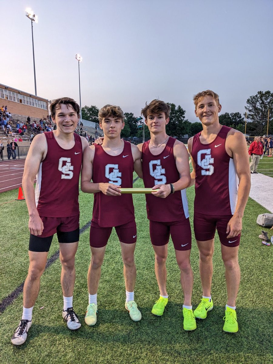 STATE BOUND!!

Congrats to Gibson Southern’s 4x400 Relay team of Cooper Maurer, Lucas Kissel, Connor Wirey &amp; Lucian Wicker!!
With their 3rd  place finish at tonight’s Regional, they also advance to State!!

Great job, guys!!

#titanpride
