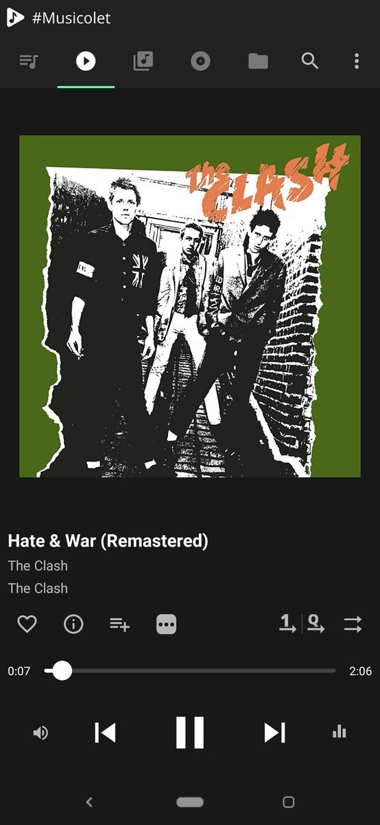 Escuchando #HateWar de #TheClash en #musicolet…