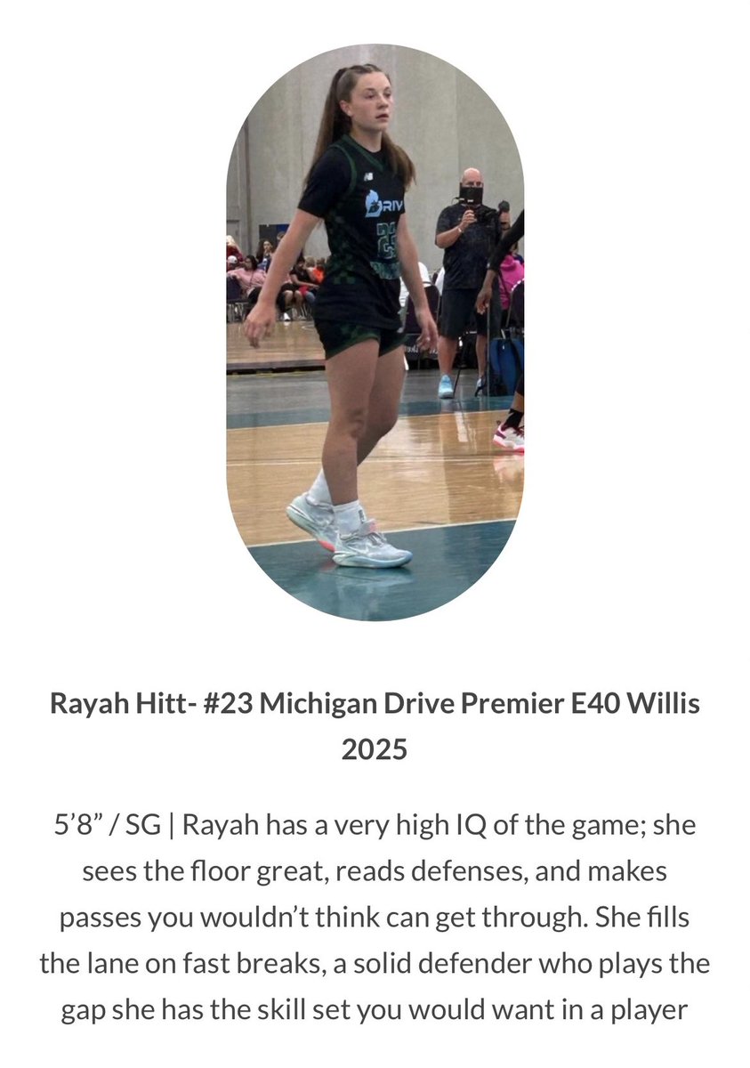 RayahHitt's tweet photo. Thank you for the recognition. It was a great weekend with my team! @Elite40League @WilkinsReport @PGHMichigan @iamtwillis @MichHSBball @MIpremierbball https://t.co/FJ925y1iE1