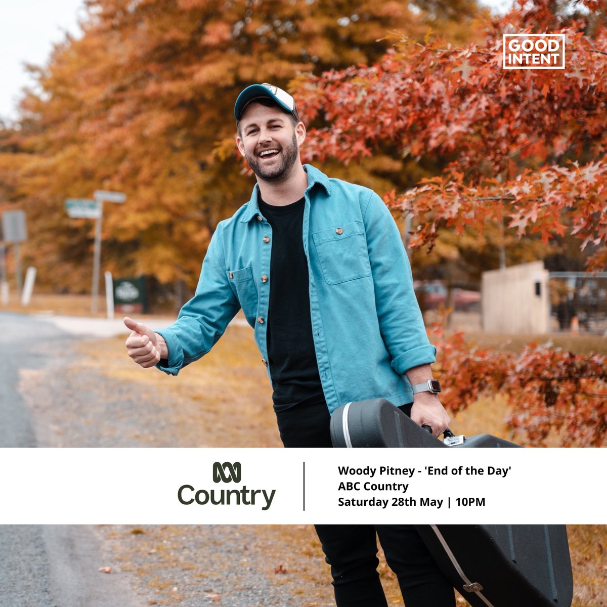 Tune in to ABC Country this Saturday to hear @WoodyPitney's latest track, ‘End of the Day’ 💛

Thank you @ABCCountry 🫶