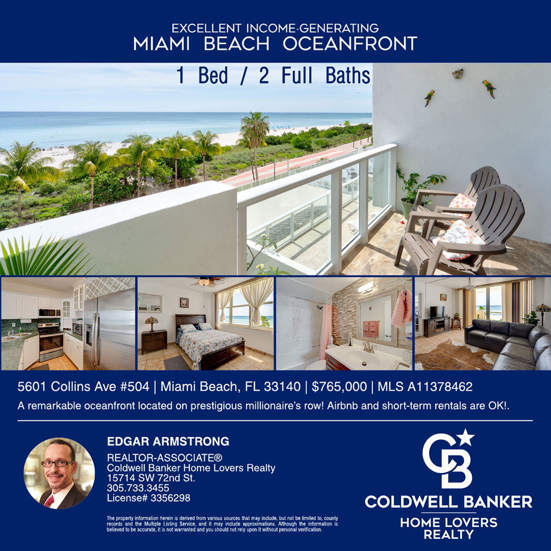 New Roof, new elevators and hallways are being remodeled with new carpet and ceilings. Building passed 40 years recertification. Unit has City of Miami Beach rental permits. #incomeproperty #forsale #miamibeach