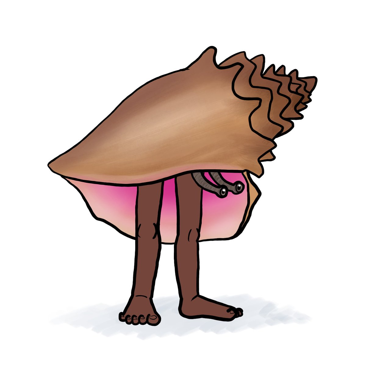 KetrinaYim's tweet photo. Alternative Mermay #21: Conch with legs
#mermay #reversemermaid #merfolk #gastropod #conch #shell #art https://t.co/tfikT1hV4O