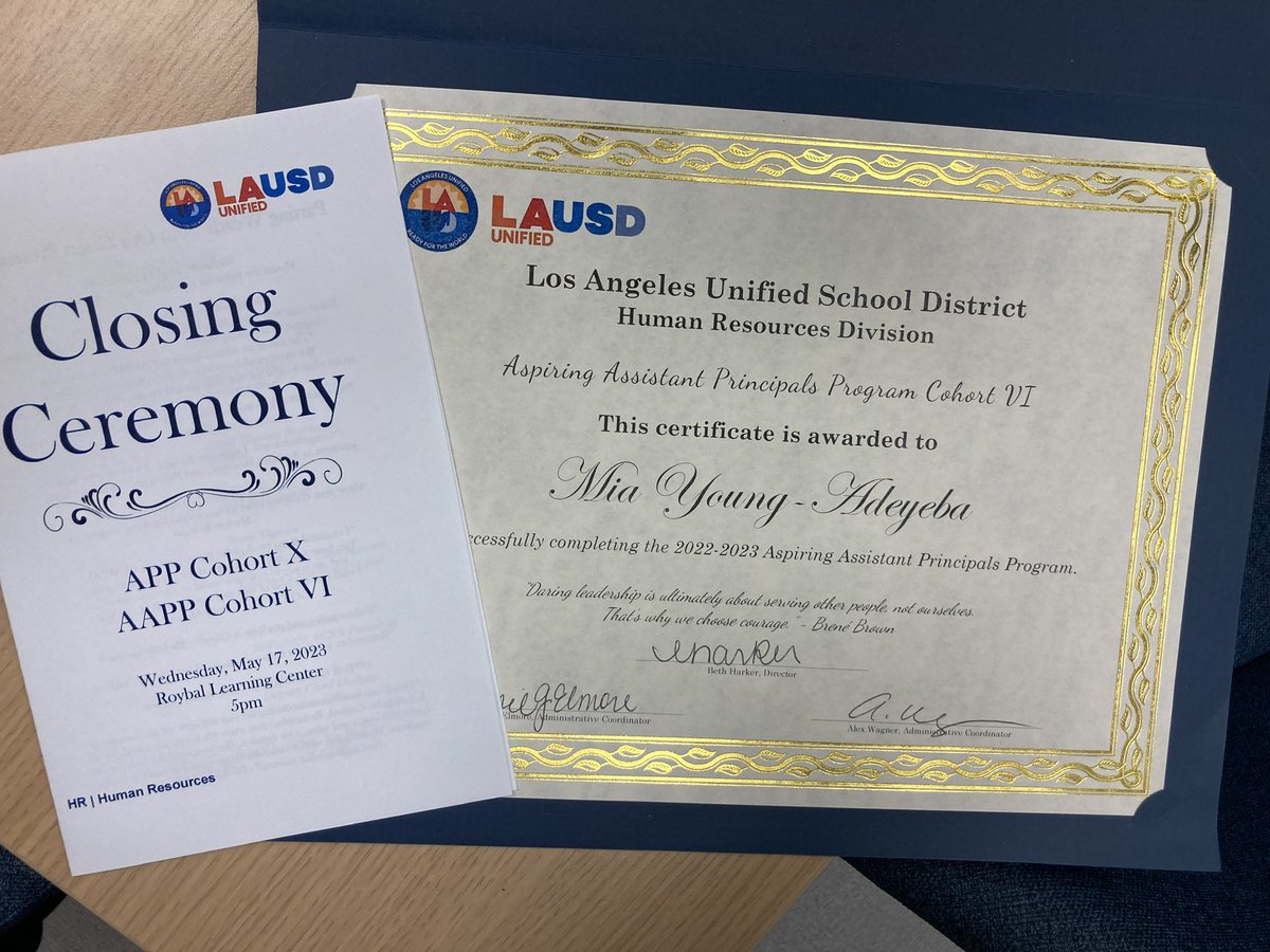 Congratulations to all my @LASchools Aspiring Assistant Principal Cohort VI colleagues who completed the program! @LAUSDHR is truly dedicated to preparing future leaders for the new climate in education. #lausd #leadership