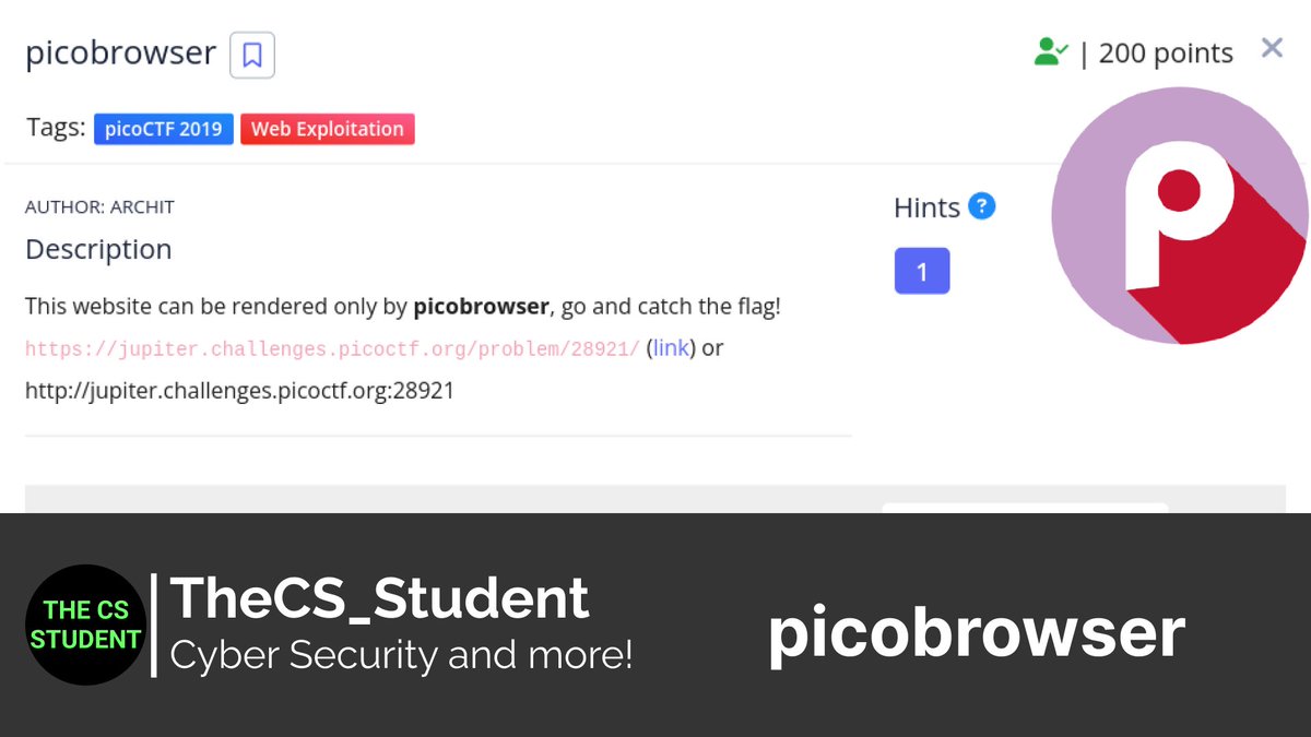 TheCS_Student's tweet image. Doing a little challenge from picoCTF. This one plays with HTTP Headers such as User-Agent
Challenge -&amp;gt; &quot;picobrowser&quot; from 
@picoCTF
 
youtu.be/Prw70T-YrpI 
#cybersecuritytips #infosec #Pentesting #picoctf