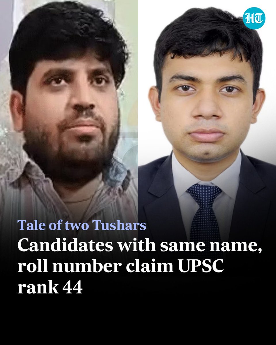 htTweets's tweet image. Two individuals with the #samename and #rollnumber from different states have claimed the All India Rank 44 in the Union Public Service Commission examination.

#UPSC #UPSCExam 

Read more hindustantimes.com/india-news/two…