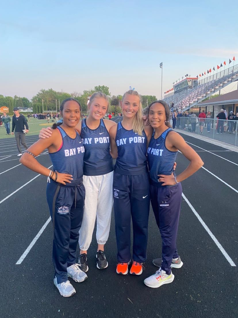 Coach Kronberg (@joskronberg) on Twitter photo Bay Port girls punching their ticket to state in the 100m Dash,4x100,4x200 and 4x400!!  
New School record in the 100 with a time of 12.22!!! 
LaCrosse here we come!!! Bay Port girls punching their ticket to state in the 100m Dash,4x100,4x200 and 4x400!!  
New School record in the 100 with a time of 12.22!!! 
LaCrosse here we come!!!