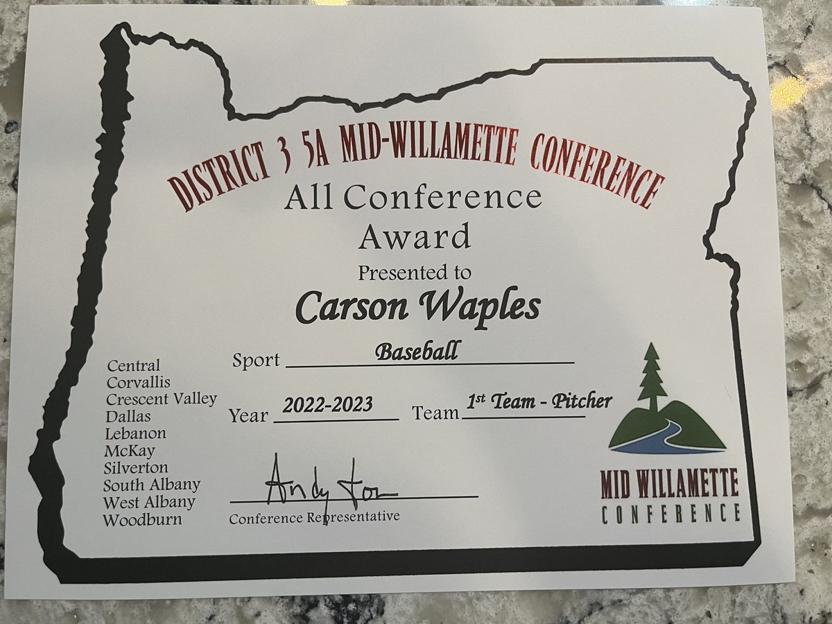 carsonwaples's tweet photo. Blessed to be named 1st team all league pitcher ‼️ @mthoodbaseball @NWKorey @PBR_Oregon @BaseballNW https://t.co/pSxDPc0SNp