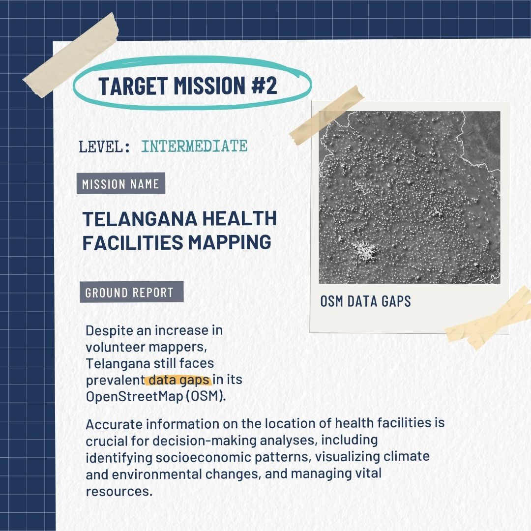 openmapping_ap's tweet photo. Join the 24-hour #Mapathon!
We have 2 exciting mapping missions for you 👇
1)Help famers in #Karnataka by helping map ponds
2)Mapping data gaps of critical infrastructures in #Telangana
⏰ 12-12.00 PM UTC 🗓️ 26 May-27 May
📍Register https://t.co/RZrIEh6P1C
#24HourMapathon https://t.co/eGr7fdDxVP