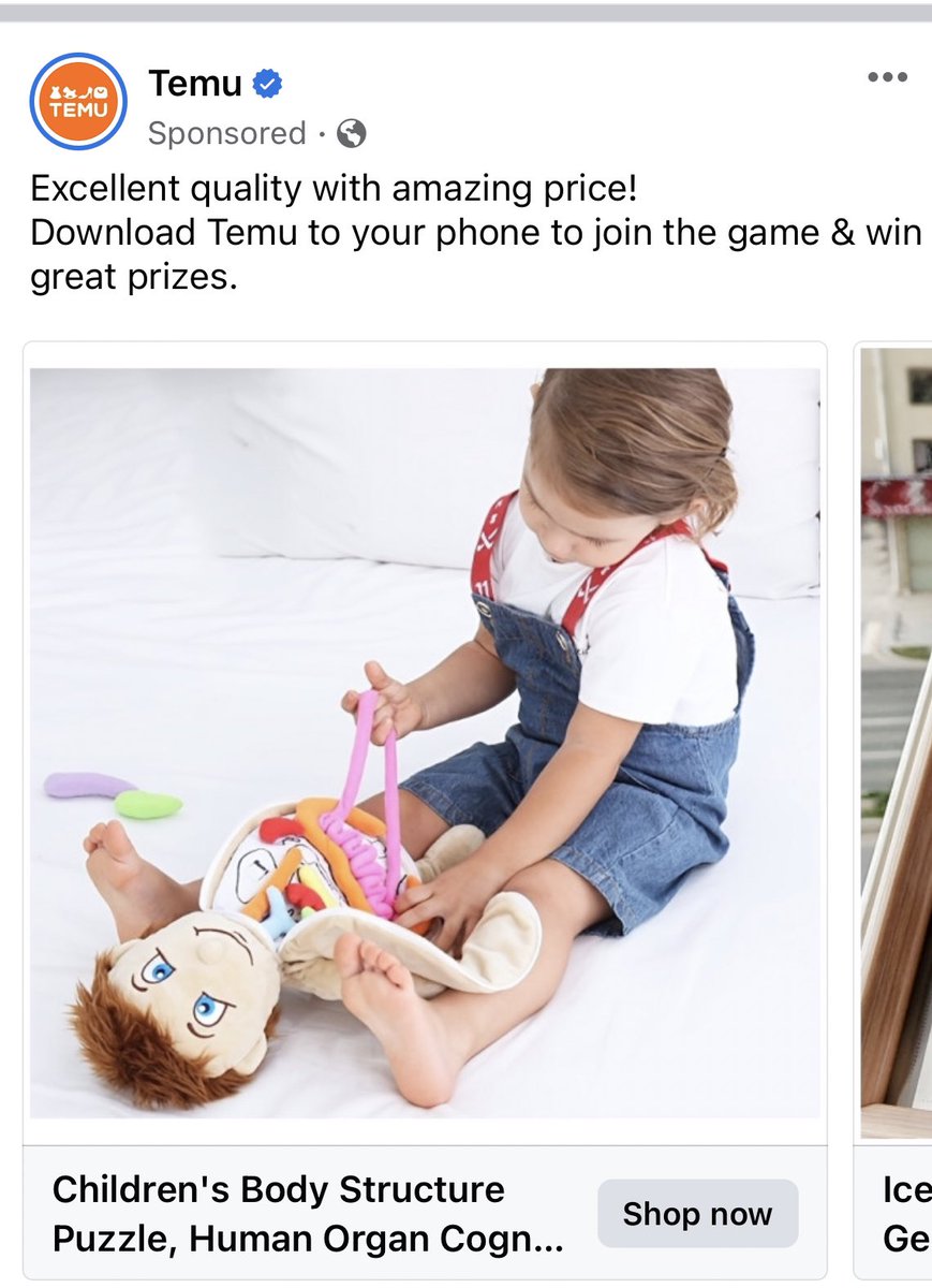 Haunting sponsored ad content. Baby’s first disemboweling