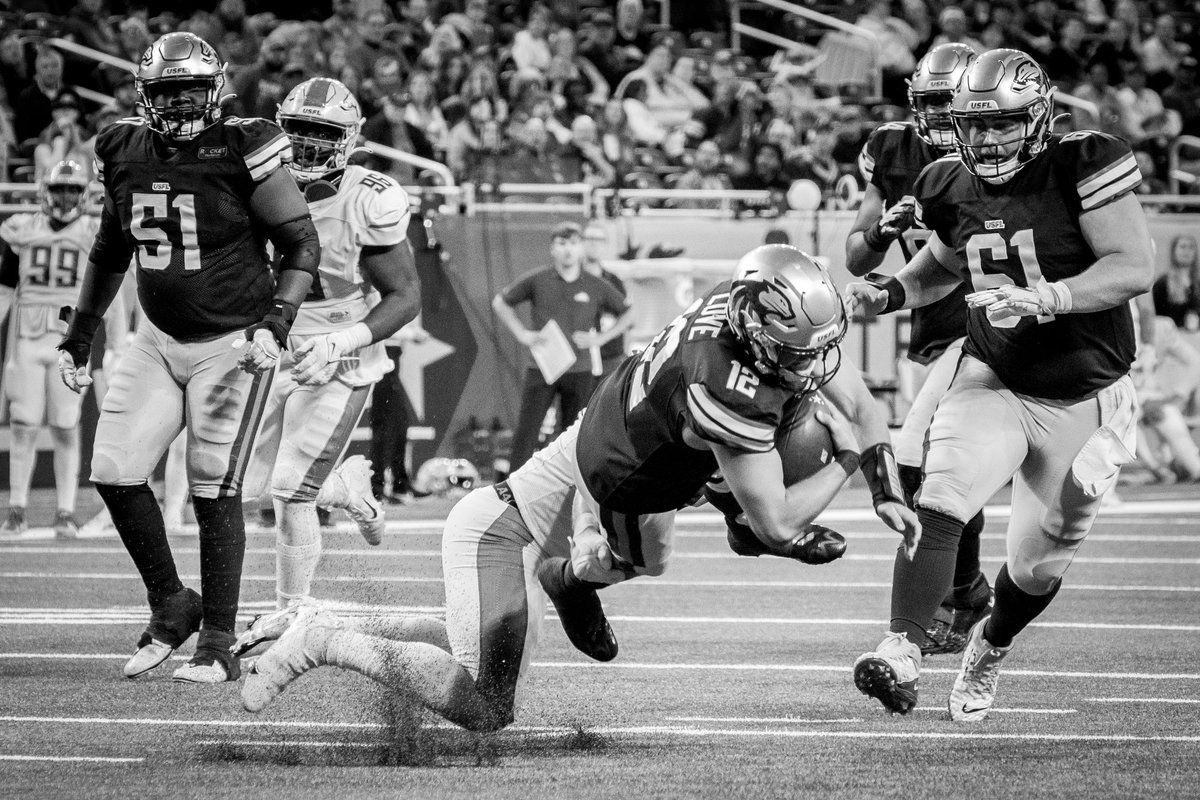 adjadewey's tweet photo. Birmingham Stallions at Michigan Panthers, USFL, Ford Field, Detroit, MI, 5.20.23, Final Score: 27-13 Stallions https://t.co/W1cW2ibHx0