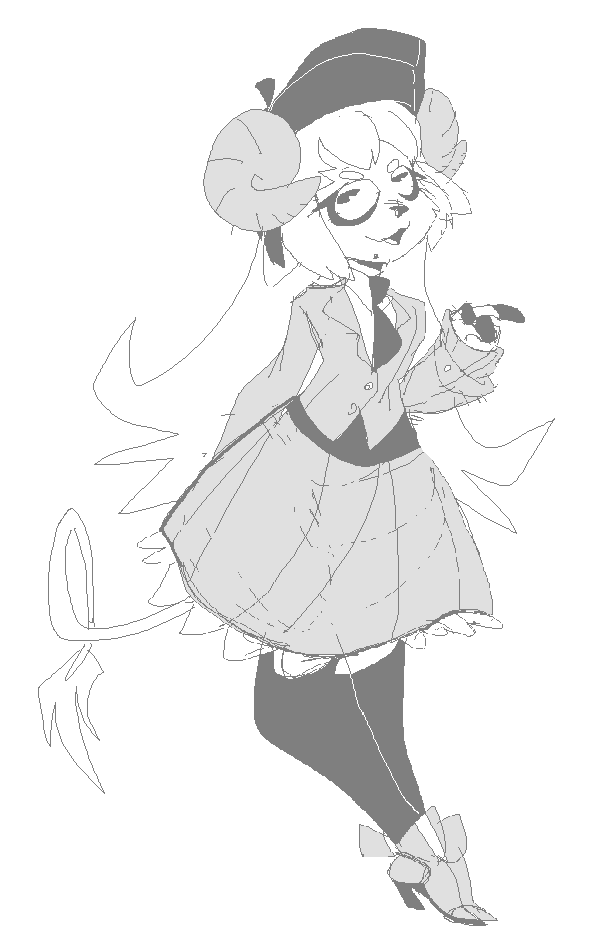 du_floyd's tweet photo. @Martificate requested me a redesign to one of his tabletop characters. 
Bonus gremlin doodle because I like how it came out. https://t.co/ov7qS3WrD9