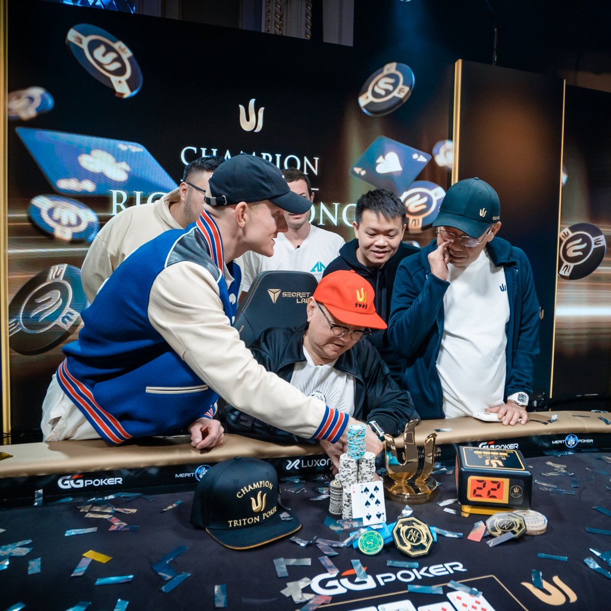 My 2 times champion in the Triton Poker Series. That's why I feel comfortable playing on the Short Deck and playing with all great GG player WPT, WSOP and previously Triton Poker Champions.