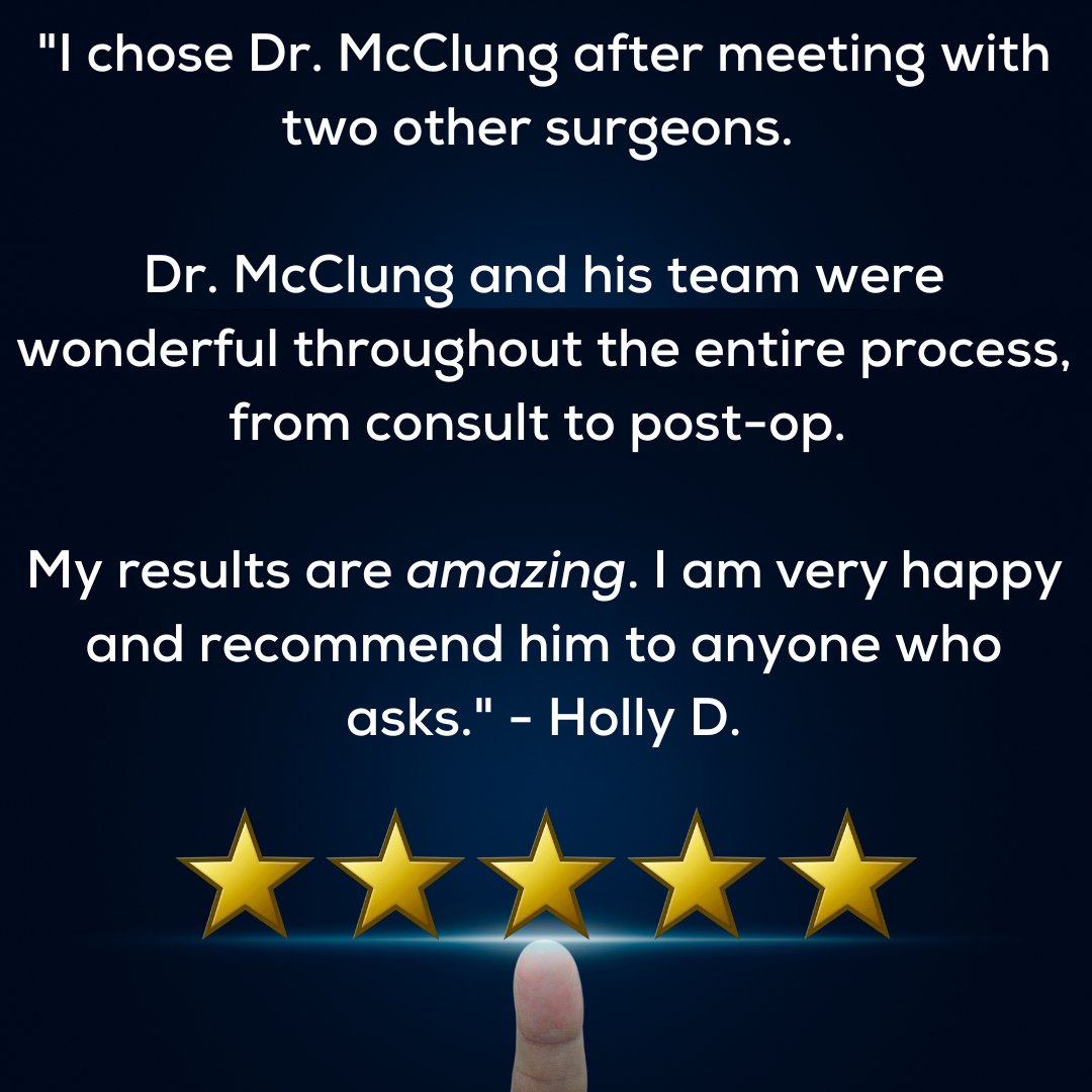 High praise from a recent patient who had nothing but good things to say about her procedure—and, more importantly, her experience with the team.

A great way to end the month of May.

#cosmeticsurgeon #cosmeticsurgery #plasticsurgery