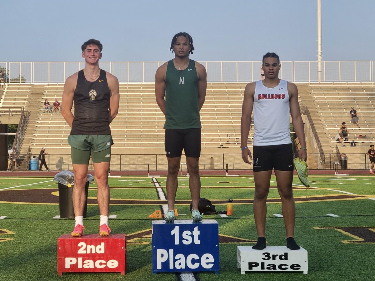 GoNewAlbany's tweet photo. State Bound‼️ Dakota is advancing in the 110 hurdles, while Aaron and Aidan are both advancing in the 1600 and 3200! #GoDogs https://t.co/Rvxk2KJAXF
