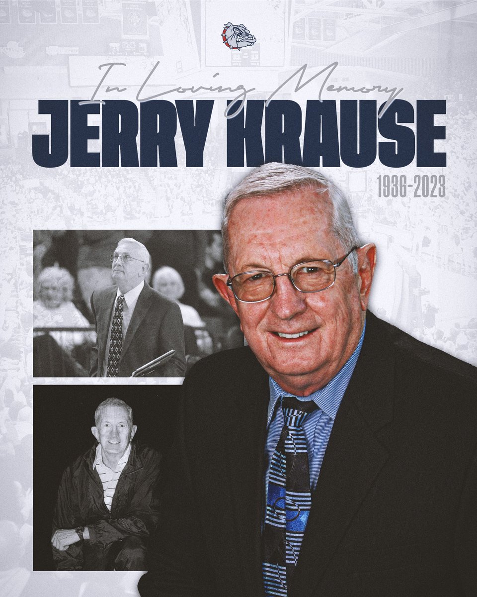ZagMBB's tweet photo. Gonzaga Athletics Mourns the Loss of Jerry Krause Press Release: https://t.co/kmJqdjgOGd https://t.co/rc71UOJcAu