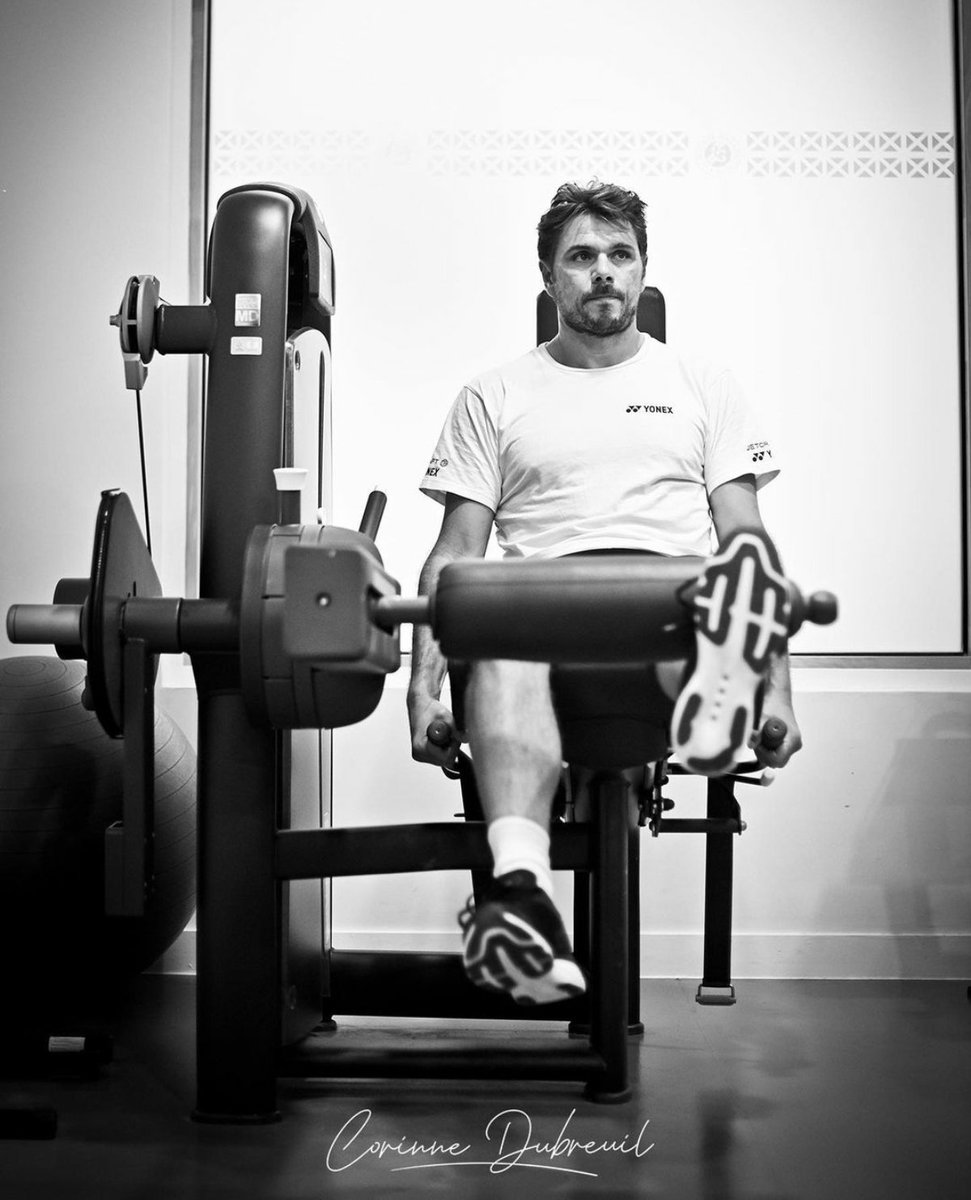 Working at the gym in Paris.

#RolandGarros #FrenchOpen #RG23 #Wawrinka #stanwawrinka #stanislaswawrinka 

(Pic by Corrinne Dubreuil on IG)
