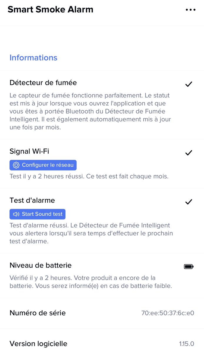 Hello <a href="/NetatmoSupport/">NetatmoSupport</a> Smart Smoke Alarm m’a réveillé cette nuit sans raison. Cela s’était déjà produit il y a quelques nuits. C’est très désagréable 🛌 💤 🚨😱