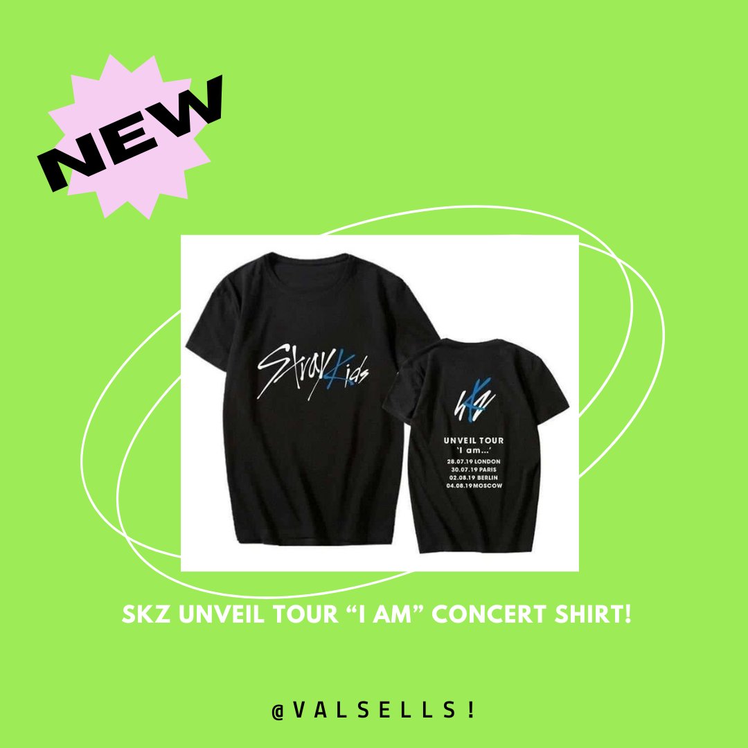 neovalsells's tweet photo. — WTS | LFB 
— SKZ UNVEIL "I AM" TOUR CONCERT SHIRT! 💚

— Also comes in color WHITE!  
— Prices may vary due to the designs and sizes!  
— We accept Custom Designs 
— Made to Order!  
— 📷 MNL PH 📷 CAMARIN, CALOOCAN

#StrayKids https://t.co/mYXH8G3JlY
