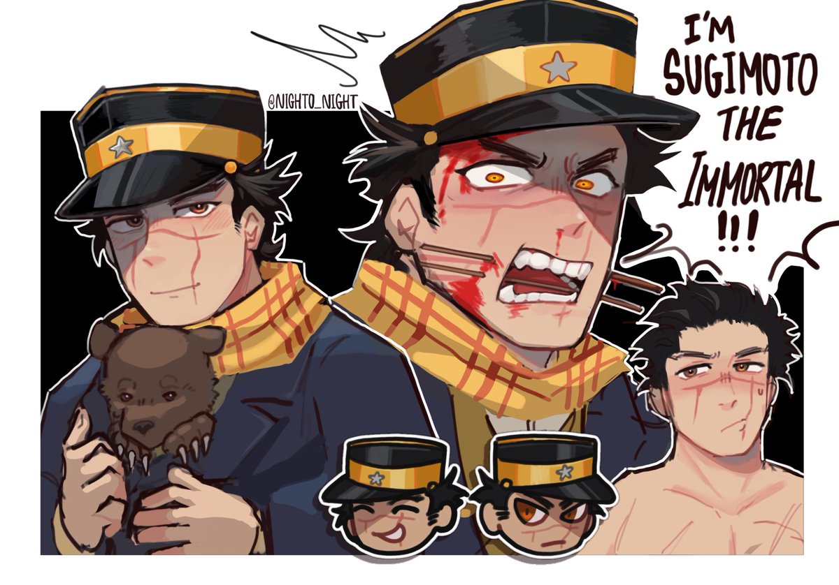 Sugimoto from golden kamuy 💪💪💪 he’s so silly 

#goldenkamuy