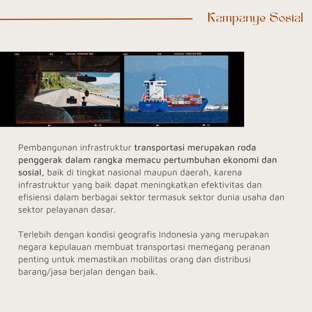 youtherzz's tweet photo. Pembangunan infrastruktur transportasi merupakan hal yang sangat penting dan fundamental dalam mendukung pembangunan ekonomi dan sosial di Indonesia.
@lpdp_ri 
#LPDP 
#DiriUntukNegeri 
#AkuPastiMengabdi 
#SDMUnggulIndonesiaMaju 
#GandaAksata 
#PK203 https://t.co/j6g6Ilc5t0