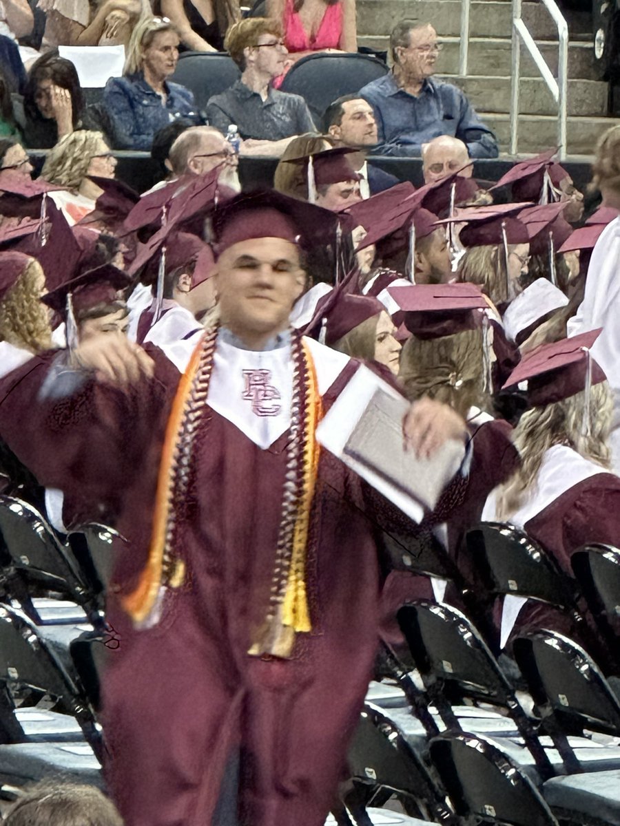 Lawdog63's tweet photo. My boy did it!! JJ graduated High School tonight!! I am so damn proud of him! He is definitely my mini me and has my personality! The sky is the limit for him and I have no doubt he is destined for greatness! Now it is off to college at Mount St Joseph University. 

Love you Son! https://t.co/KGdGiLTiHl