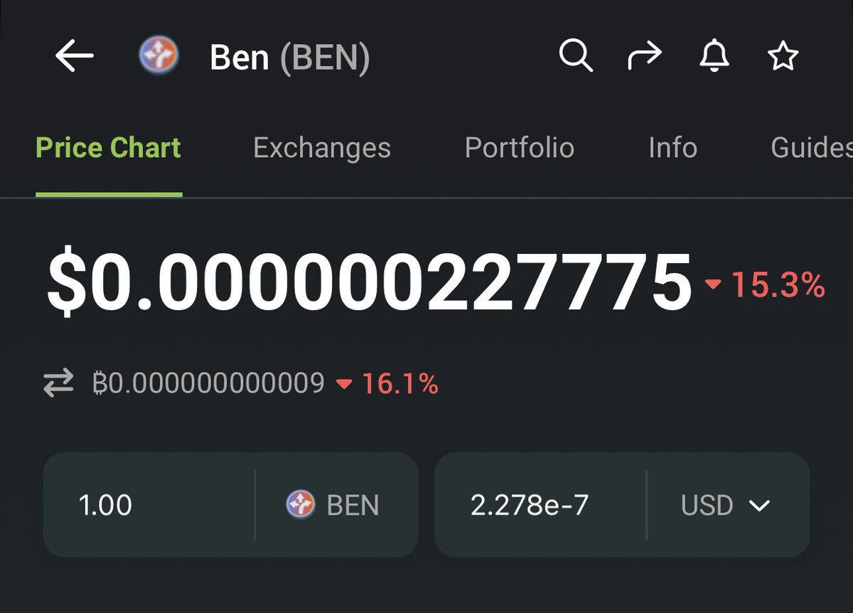 $BEN logo updated on Coin Gecko. Thanks to @coingecko for moving quickly!
