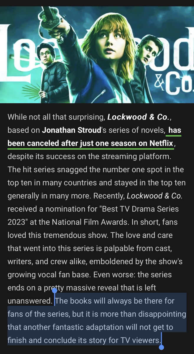 I JUST NOW SAW THAT T H E  @Collider POSTED ABOUT LOCKWOOD AND CO DESERVING A SEASON 2 AND OMFG THEY GET ME 😭😭😭😭😭😭
#SaveLockwoodandCo 
#AppleTVforLockwoodandCo