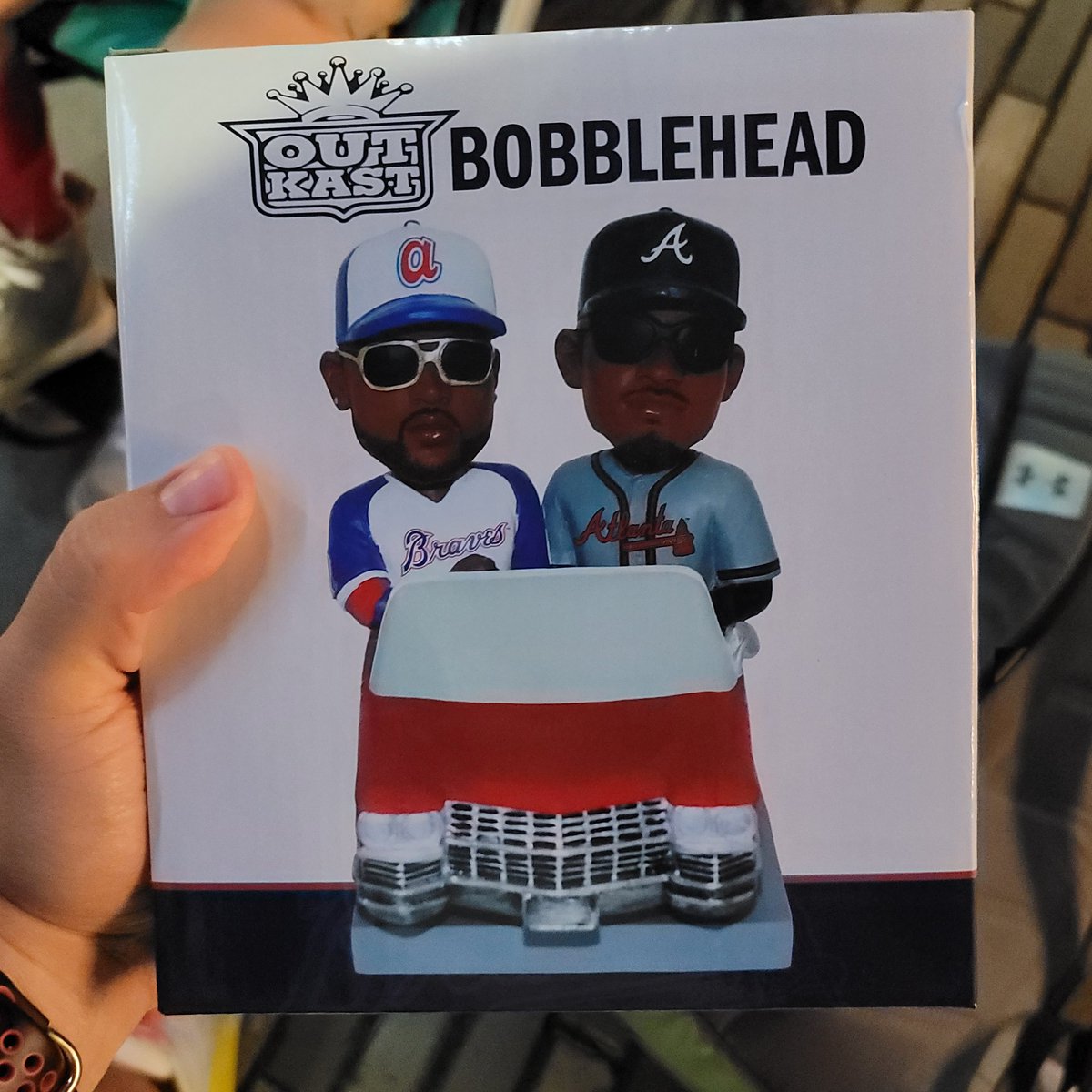 thatmillerguy30's tweet photo. This has to be one of the coolest Bobbleheads in my collection by far. @Braves @Outkast @BigBoi #andre3k https://t.co/ddKQzttDUp