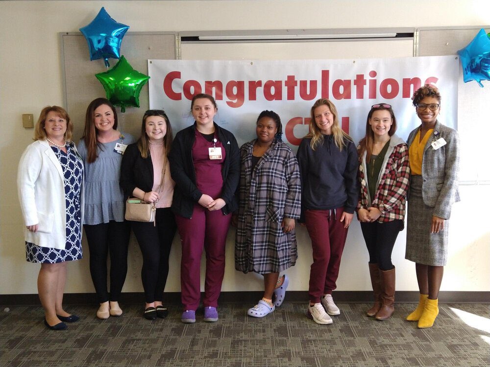 GinaCalder's tweet photo. Our St. Charles County family is rooting for our PCTs to succeed! We are creating a path into health care, whether that path takes them to nursing, radiology, pharmacy, physical therapy, leadership or to another area within BJC. #SCCProud
@BJC_HealthCare @BJCStCharlesCo https://t.co/nNvsbNeGhh