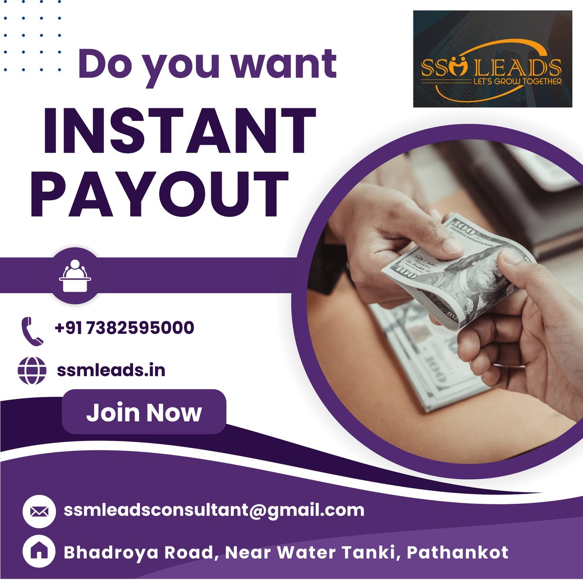 ssmleads321's tweet photo. Do you want Instant payout?? SSM Leads is one of the India lending financial consulting firms.  Contact us: +91 7382595000

#ssmleads #business #financial #ssm #ssmpartner #dsa #ssmconsultant #memberconsultant #financialcompany https://t.co/l9r7ElmcJv