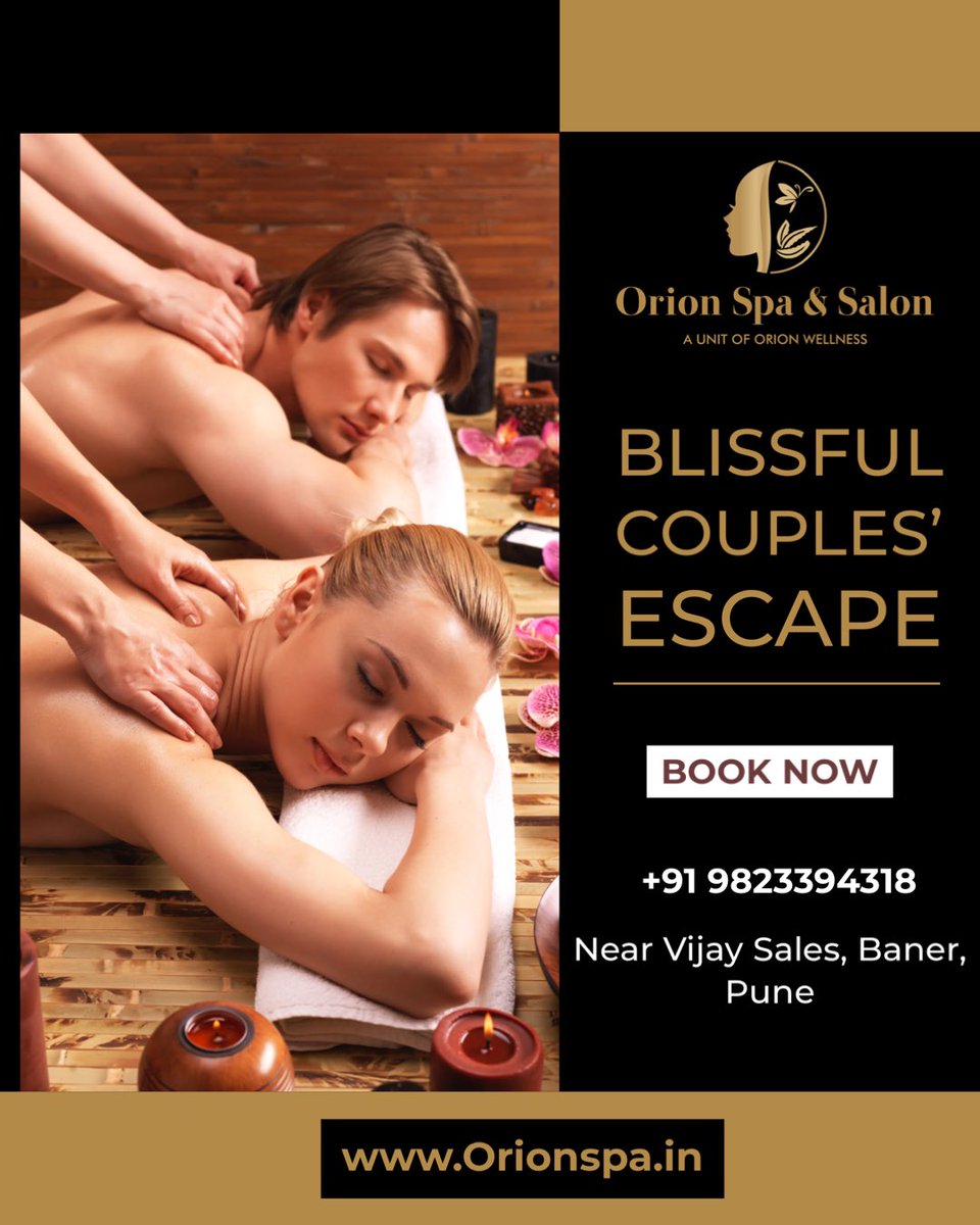 Indulge in a blissful couple spa retreat at Orion Spa & Salon. Experience 

💕a serene ambiance, 
💕customized treatments, and 
💕shared bonding 
with side-by-side massages, facials, and rejuvenating body treatments.
-------
#OrionSpaPune #FamilySpainpune #lovegoal #giftoflove