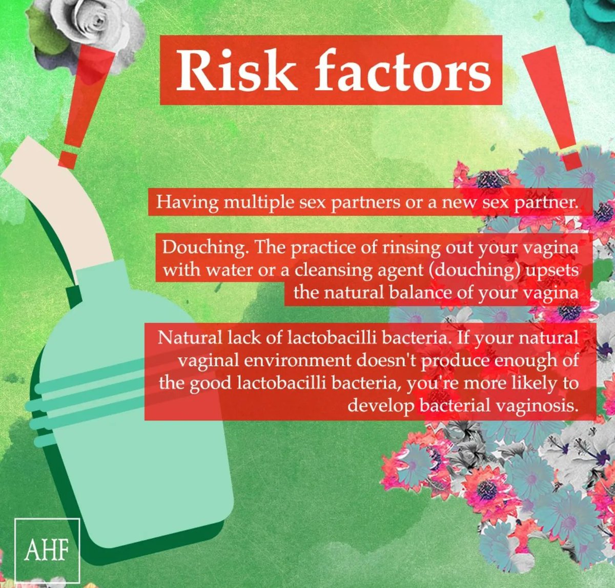 AhfSouth's tweet image. Doctors and scientists do not completely understand how BV spreads, but some risk factors are as follows.
Remember that at AHF Jamaica we have free condoms and medical service.
Visit us today.

#AHF #FreeSTITest #AHF