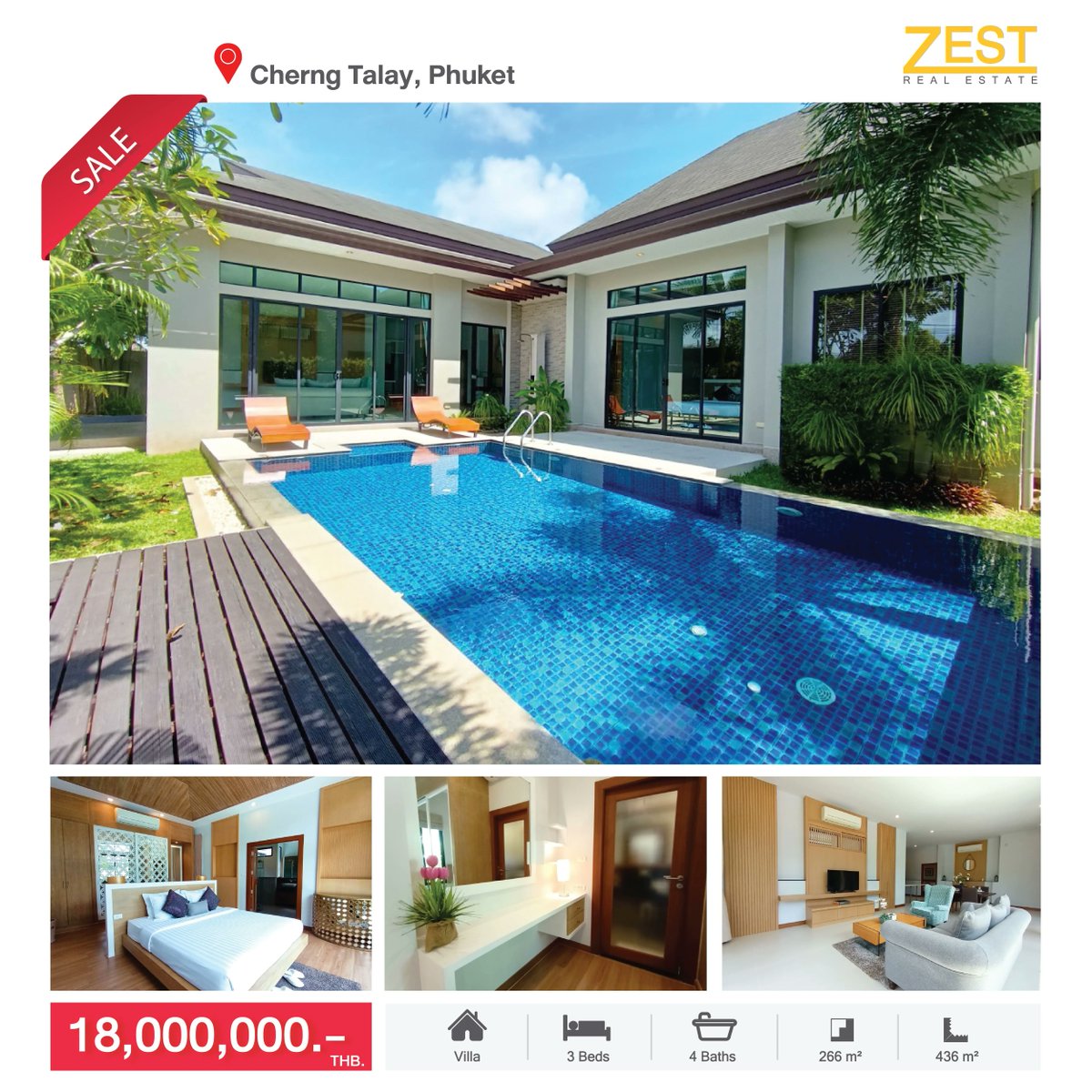 Villa for sale in Cherng talay, Phuket
3 Beds/ 4 Baths/ 266 sqm.

18,000,000 THB.
buff.ly/3MknONt 

#zestrealestate #zestphuket  #luxuryvillas  #PhuketVillas #villainphuket #villaforsale #PropertylnPhuket