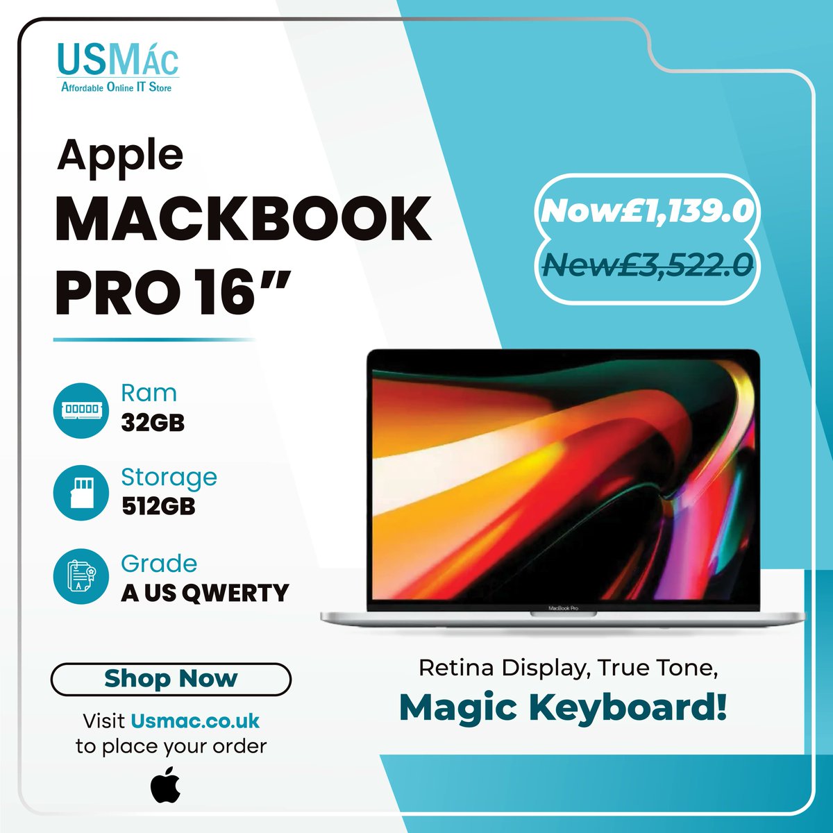 usmac7's tweet photo. 🌟 Unleash Limitless Creativity with the
Stunning MacBook 16-inch! 💻

#MacBookM1 #ITStore #miltonkeynes #RetinaDisplay
#usmc #Laptop #FutureTech #ipad9thgen #iPad9thGen
#iPadAir #trust https://t.co/NWLa3zbmEc
