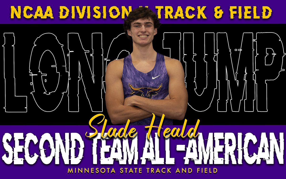 The myth, the man....Slade Heald in his first national meet making the final in the wildest D2 long jump competition to date! Showed up and showed out for 2nd team All American honors!