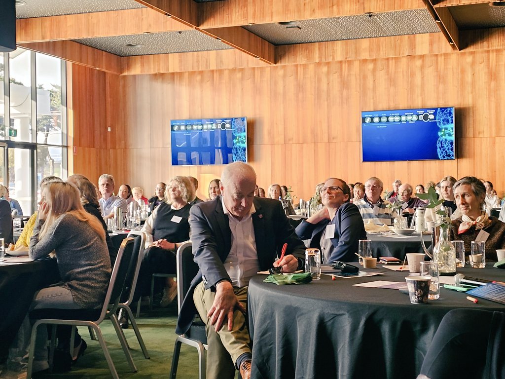 Our CEO @RohanGreenland @MS_Australia  taking notes at the 
#MenziesInstitute #ResearchWithConnections symposium. A world leading, annual Symposium demonstrating  the success from connections between Researchers and Consumers  to improve quality of life and find the cure #WorldMS