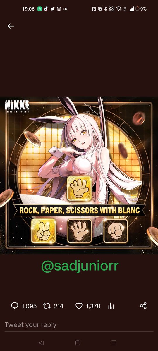 sadjuniorr's tweet photo. @NIKKE_en #NIKKELuckyBunny <3 https://t.co/Ug4vxtBdCX