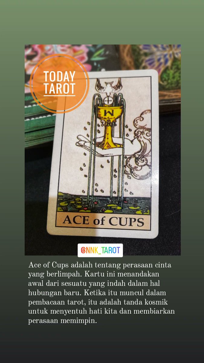 #TodayTarot
Jumat, 26/5/2023
Follow IG @nnk_tarot

#cardoftheday #dailytarot #everydaytarot #tarotcard #oracletoday #enjoyyourday #haveagreatday #tarotmood #tarotmessage #Tarotcards #todaytarot #tarotlovers