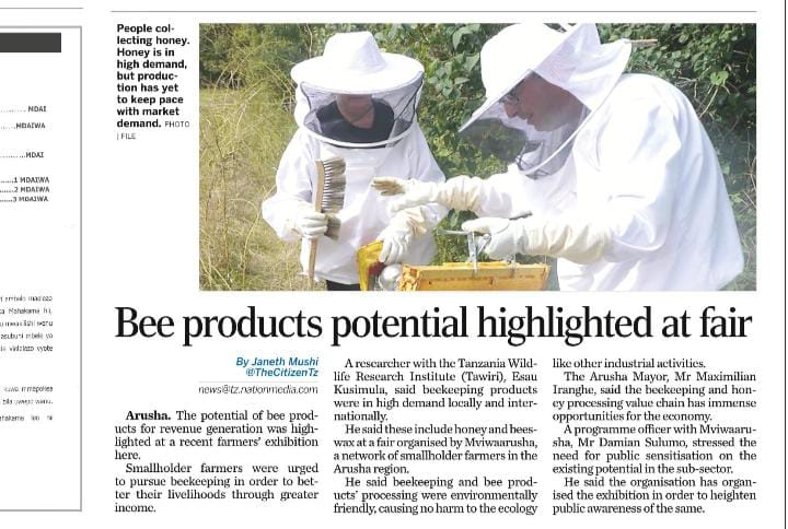 We have a testimony for world bee day. We covered what we did and here it is in the citizen newspaper .. Take your copy @FAO @FAOAfrica @DuncanMacqueen @DavidKaimowitz @ICRAF @IIED @AgroecologyMap @FFP_AgriCord @MasandikaRics @MasandikaRics @sulumod @Mviwama_2021 @FAOForestry