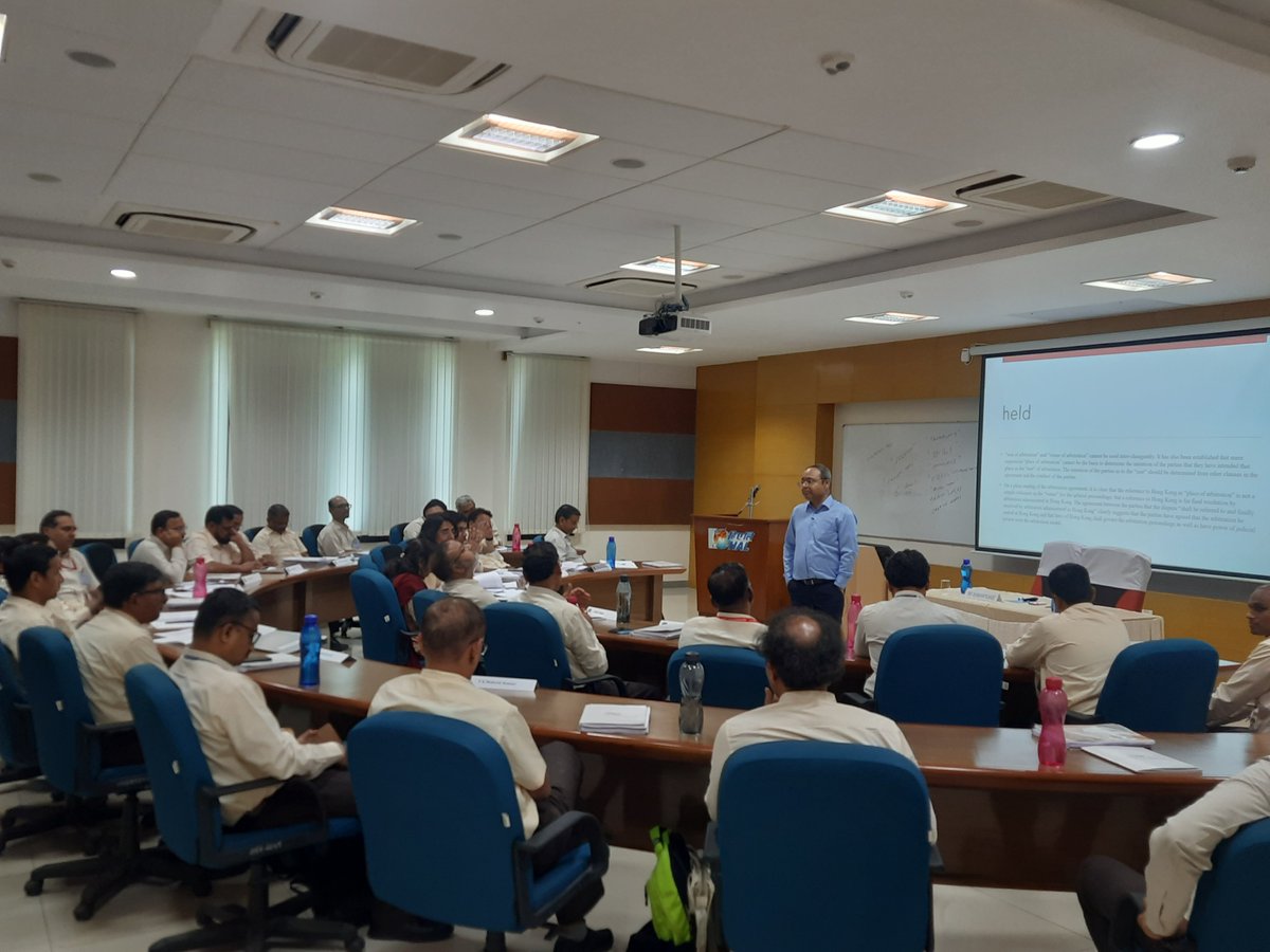 HAL Defence Public Sector Chair in Business Laws and the department of Professional and Continuing Education (PACE) at NLSIU recently conducted a training programme on 'Contracts Management for Leaders' for senior officers of HAL.
@HALHQBLR    

Read more: pace.nls.ac.in/news-events/nl…